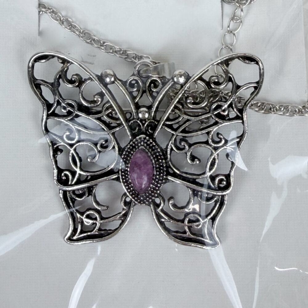 Butterfly Flourite Pendant & Brooch